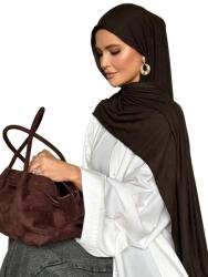 Shein barna fejkendő S07 60X170CM