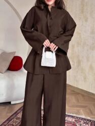 Shein barna gombos ing S06 M