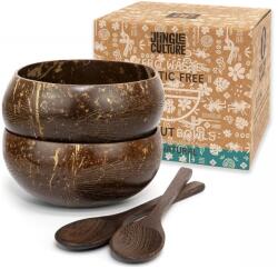  Kókusz tál Jungle Culture 2 db natúr, kézzel készített 14 cm (5904133273858)