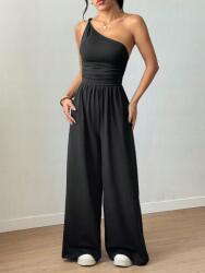 Shein Fekete Egyvállú Overál S06 S