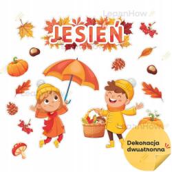 LearnHow Őszi dekoráció Gyerekek esernyő szett 17 db-os kétoldalas (LH-DJ46)