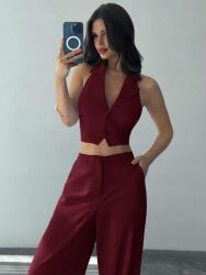 Shein piros egyenes szárú nadrág S06 Xs