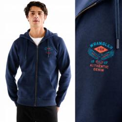 Wrangler cipzáras kapucnis pulóver navy pamut Zip Hoodie M (5401139672024)