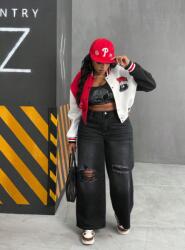 Shein Fekete Farmer Nadrág S06 48