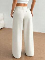 Shein Fehér Egyenes Szárú Nadrág S06 dqg Xs