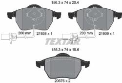 TEXTAR Fékbetét készlet TEXTAR 2193801 for SEAT, SKODA, VW, AUDI (2193801)
