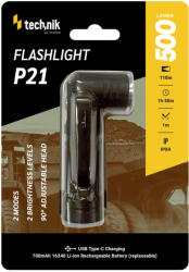 Modee Elemlámpa P21 (+1x16340 700mAh) OSRAM P8 LED (500 lumen), IPX4, újratölthető, MT-P21 (MT-P21)