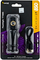 Modee Elemlámpa TTX85 (1x18650 2200mAh) 3xP35 LED (850 lumen), IPX4, újratölthető, MT-TTX85 (MT-TTX85)