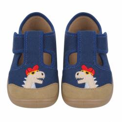 3f freedom for feet 3F Barefoot Gyerek Papucs 32-ES Óvodai Tépőzáras Talpbetét Dino Bőr