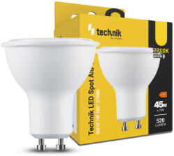 Technik LED Izzó Spot Alu-Plastic 7W GU10 100° 2700K (520 lumen), meleg fehér, CRI>80, MTL-GU102700K7W (MTL-GU102700K7W)