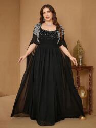 Shein Fekete Maxi Flitteres Ruha S06 48
