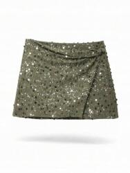 Shein Zöld Flitteres Miniszoknya S06 S