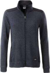 Daiber JN 861 / Jachetă de lucru tricotată din fleece pentru femei - carbon melanj/negru XXXL (020861s7613)
