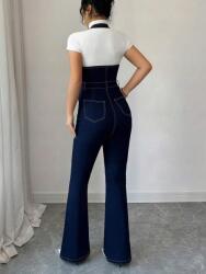 Shein Sötétkék farmer overál S06 Xs