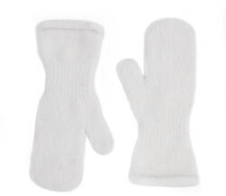 Vlnka Mănuși tricotate din lână pentru copii extrafine Merino, alb mărimi îmbrăcăminte 7-10 ani (4-10065-7)