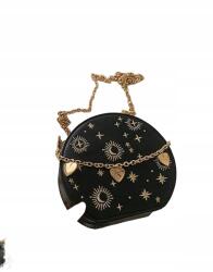 Shein fekete nyomott mintás kézitáska S07 bqz 18X16X8