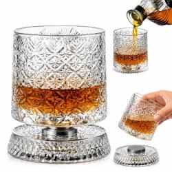  Whiskys pohár 260 ml Forgatható 360° Kristályüveg 1 db (6978991478105)