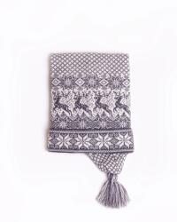  Căciulă de iarnă lungă și moale Aimee cu reni, White-Grey