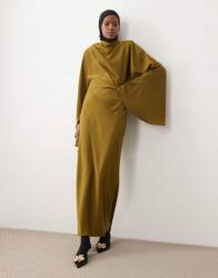  Asos Design Zöld Szatén Maxi Ruha Hosszú Ujjú B23 M