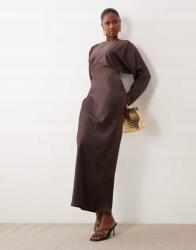  Asos Design Barna Szatén Ruha Maxi B23 S