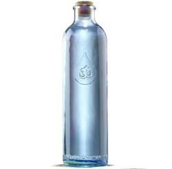 Phoenix Import Flexity sticlă de apă din sticlă în săculeț din bumbac cu simbolul Om 1200 ml