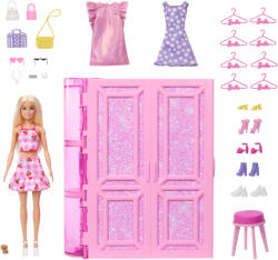 Mattel Mattel Barbie Pastel Dream szekrény babával, ruhákkal és kiegészítőkkel HXD58 (HXD58)