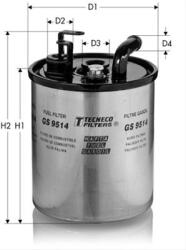 TECNECO Filtru combustibil TECNECO GS9514 (GS9514)