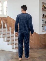 Shein Sötétkék Pizsama Blúz Nadrág Szett S06 XXL