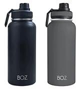  Boz Thermo palackok 1L 2 db rozsdamentes acél szürke fekete vacuum (5904133268991)