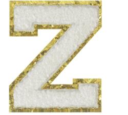  Z betűs felvarrók 6 db 8x6 cm thermo öntapadós Diy ruhákhoz (x001zk5gzv)