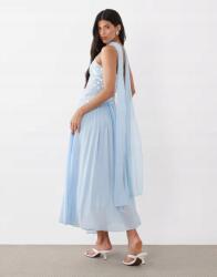 Gina Tricot Kék Vállpántos MIDI Ruha B23 M