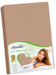 Bellatex Jersey lepedő - kávébarna - 90x200x40 cm