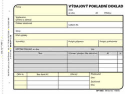 OPTYS Kiadási bizonylat, A6, 100 lap, NCR