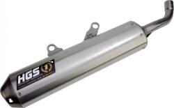 HGS Tobă de eșapament SSG MX aluminiu / capăt de oțel HGS KT-802-SSG