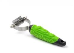 JKAnimals Descalcitor Blana Tip T cu 10 Cutite Curbat JK - Pieptene Profesional Antialunecare pentru Noduri Caini si Pisici