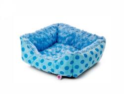 JK ANIMALS Pat catel Puppy S 45X40X16 cm Albastru, Canapea Luxoasa Plus Moale, Baza Joasa, Antiderapant