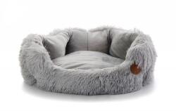 JK ANIMALS Patut Rotund Plusat Caini Medii JK Yetti M Gri 53 cm - Cuib cu Decupaj Frontal