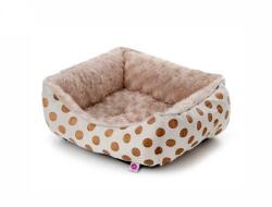 JK ANIMALS Pat catel Puppy S 45X40X16 cm Bej, Canapea Luxoasa Plus Moale, Baza Joasa, Antiderapant