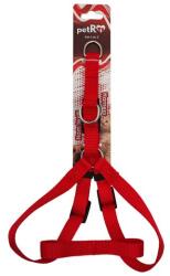 petRO Ham Caini Step-In Rosu petRO S (1.5cm x 30-50cm) - Echipare Rapida Fara Presiune pe Gat pentru Bichon si Talie Mica