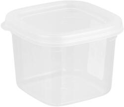 BURSEV Recipient pătrat din plastic cu capac LISSA 0, 6 l