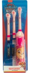 PAW Patrol Periuta de dinti electrica copii Paw Patrol Skye, oscilanta 8000 miscari/min, 3 capete incluse, peri moi, IPX4, baterii AAA incluse, roz
