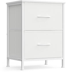 SONGMICS BELLAH modern 2 fiókos éjjeliszekrény, fehér (LGS312WH01)