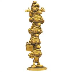  Statuetă din rășină The Smurfs - Smurfs Column, ediție limitată aurie - 50 cm Figurina
