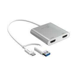  Adaptor j5create JCA365 USB-C® la două monitoare HDMI