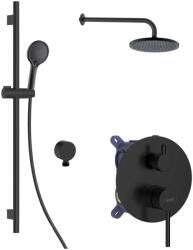 kielle Oudee I - Baterie încastrată pentru 2 consumatori, cu accesorii și corp EcoSpare, negru mat 20633SP24 (20633SP24)