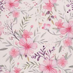 Heko Panels Textil anyag, Rózsaszín virágok, Poliészter 100%, 210g/pm, Méret: 100cm x 155cm, DX268 (DX268)