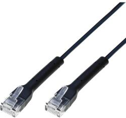 TECHLY Cablu de retea flexibil, pliabil, subtire, slim, cupru, Cat. 6A U/UTP, 1m, Techly ICOC U6A-BD-010B, Negru (ICOCU6A-BD-010B)