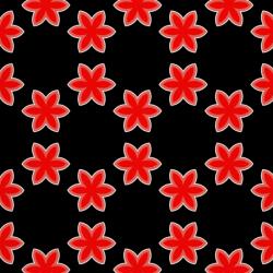 Heko Panels Textil anyag, Piros virágok, Poliészter 100%, 210g/pm, Méret: 100cm x 155cm (DX1347)