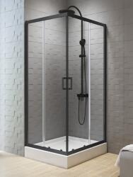 NEW TRENDY New Varia Black cabină de duș 90x90 cm pătrat negru mat/sticlă transparentă K-5162 (K5162)