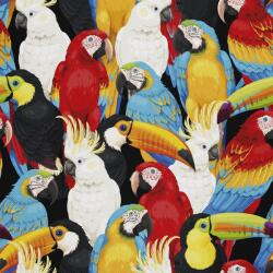 Heko Panels Textil anyag, Színes papagájok, Poliészter 100%, 210g/pm, Méret: 100cm x 155cm, DX712 (DX712)